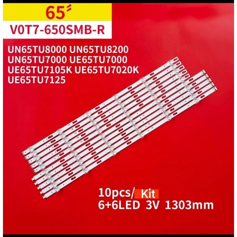 Kit 10 Barras de Leds Un65au7700g Un65au7700  Novas em Oferta na Shopee