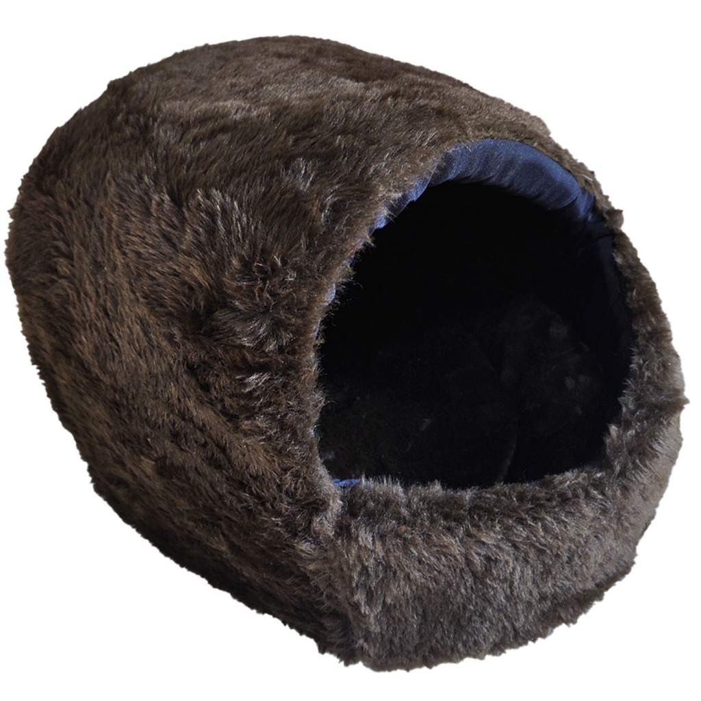 Caminha Cama Iglu Veludo  Pelúcia Nuvem Marrom