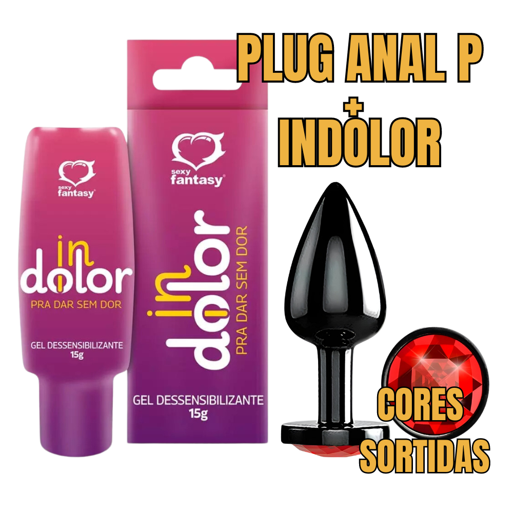 PLUG ANAL JOIA TAMANHO P + LUBRICANTE ANAL INDOLOR 15G em Oferta na Shopee