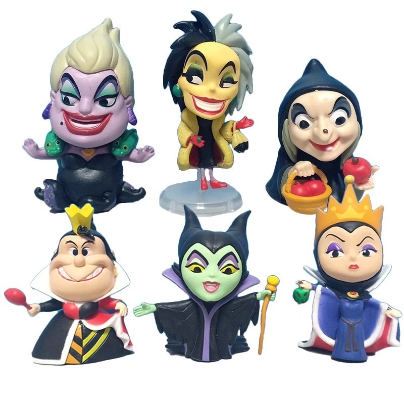 Action figure bonecos colecionaveis Disney Rainha de Copas Cruela Devil Malevola Rainha Má Ursula Bruxa