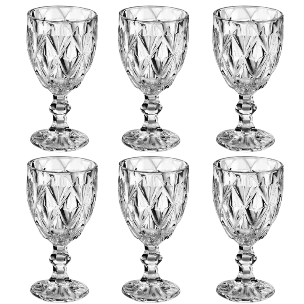 Jogo 6 Taças Diamond Original Line 340ml Transparente em Oferta na Shopee