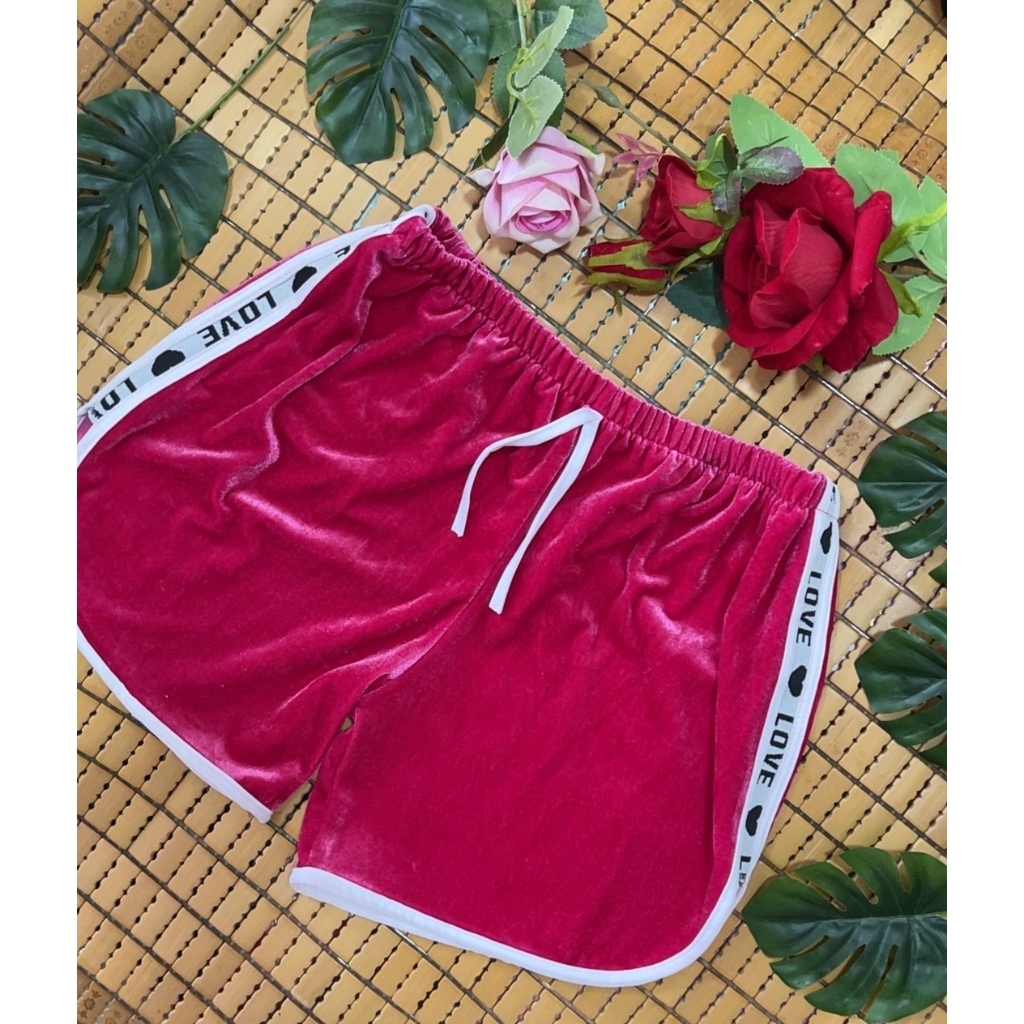Short Veludo Barra LOVE Bermuda Casual Moda Verão em Oferta na Shopee