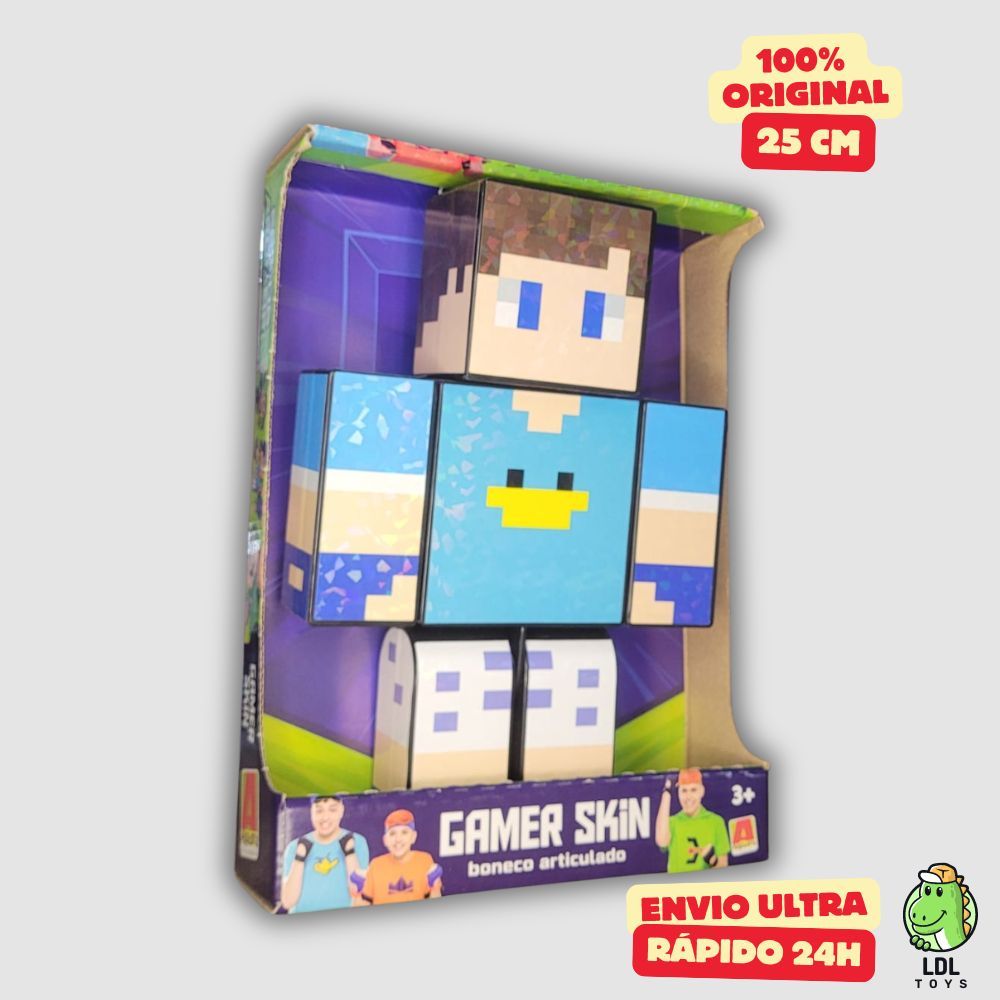 Boneco Gamer Skin Articulado Família Arqueira Beto Gamer Youtuber 25cm Algazarra em Oferta na Shopee