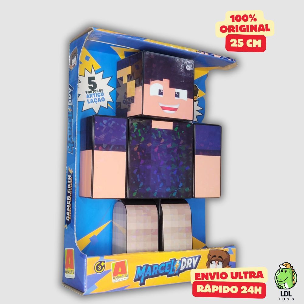 Boneco Gamer Skin Marcelo Drv Articulado Gamer Youtuber 25cm Algazarra em Oferta na Shopee
