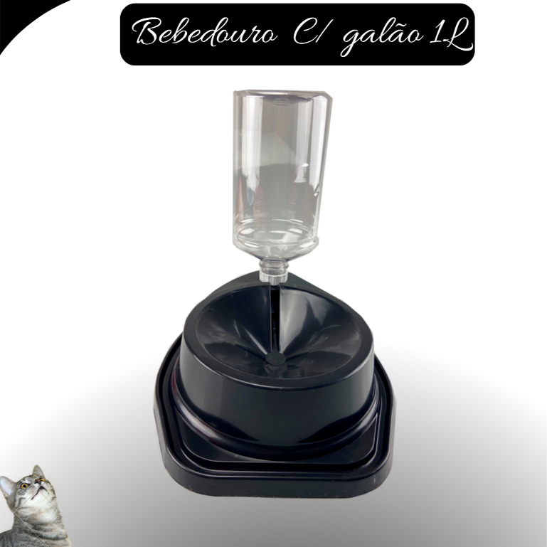 Bebedouro Automático 1 Litro Com Galãozinho Não Molha Pelos Para Cachorros Gatos em Oferta na Shopee