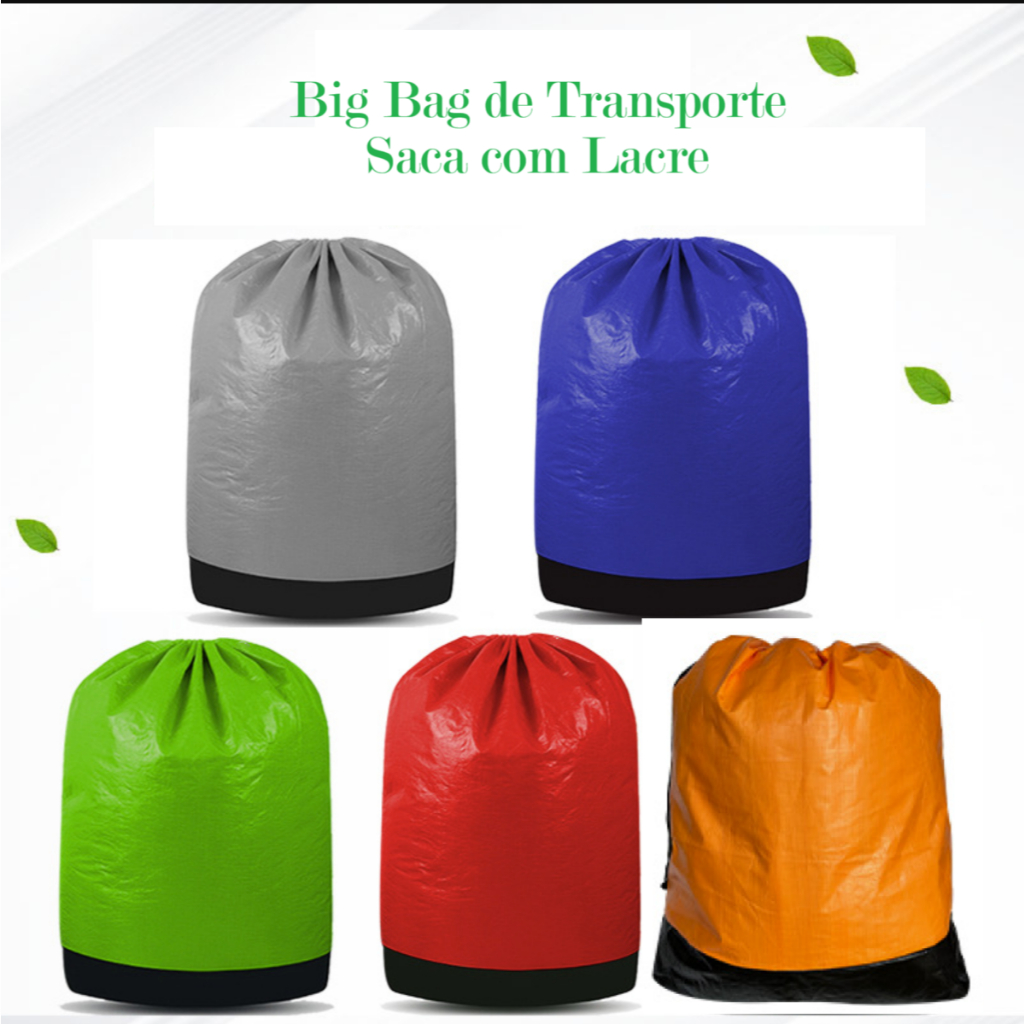Big Bag Saca Grande Transporte Prova d` Agua Lacre Ziper  Resistente Coleta Correios Shopee ML em Oferta na Shopee