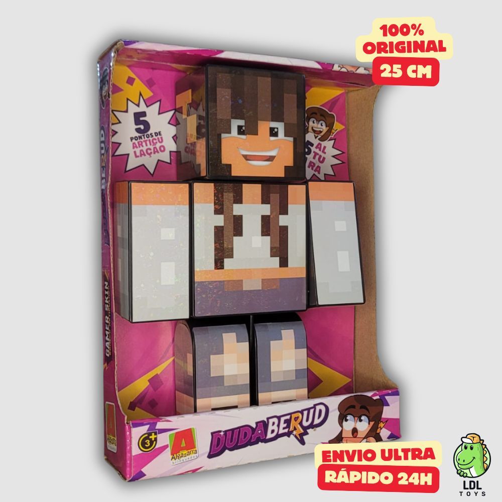 Boneco Gamer Skin Duda Berud - Articulado Gamer Skin Youtuber 25cm Algazarra em Oferta na Shopee