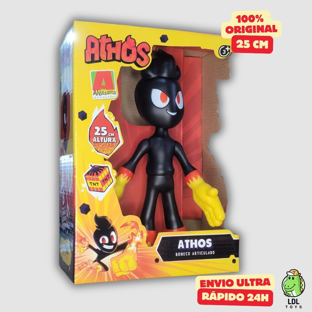 Boneco Vinil Gamer Skin Articulado Gamer Athos Atos ToyArt Youtuber 25cm Algazarra em Oferta na Shopee