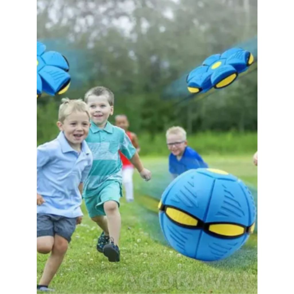 UFO Bola Mágica Disco Voador Bola Maluca Pet com Luz Led