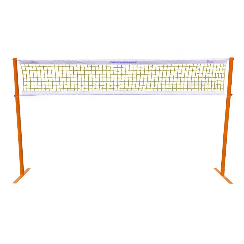 Kit Mini Vôlei Portátil Com Rede E Postes Ajustáveis