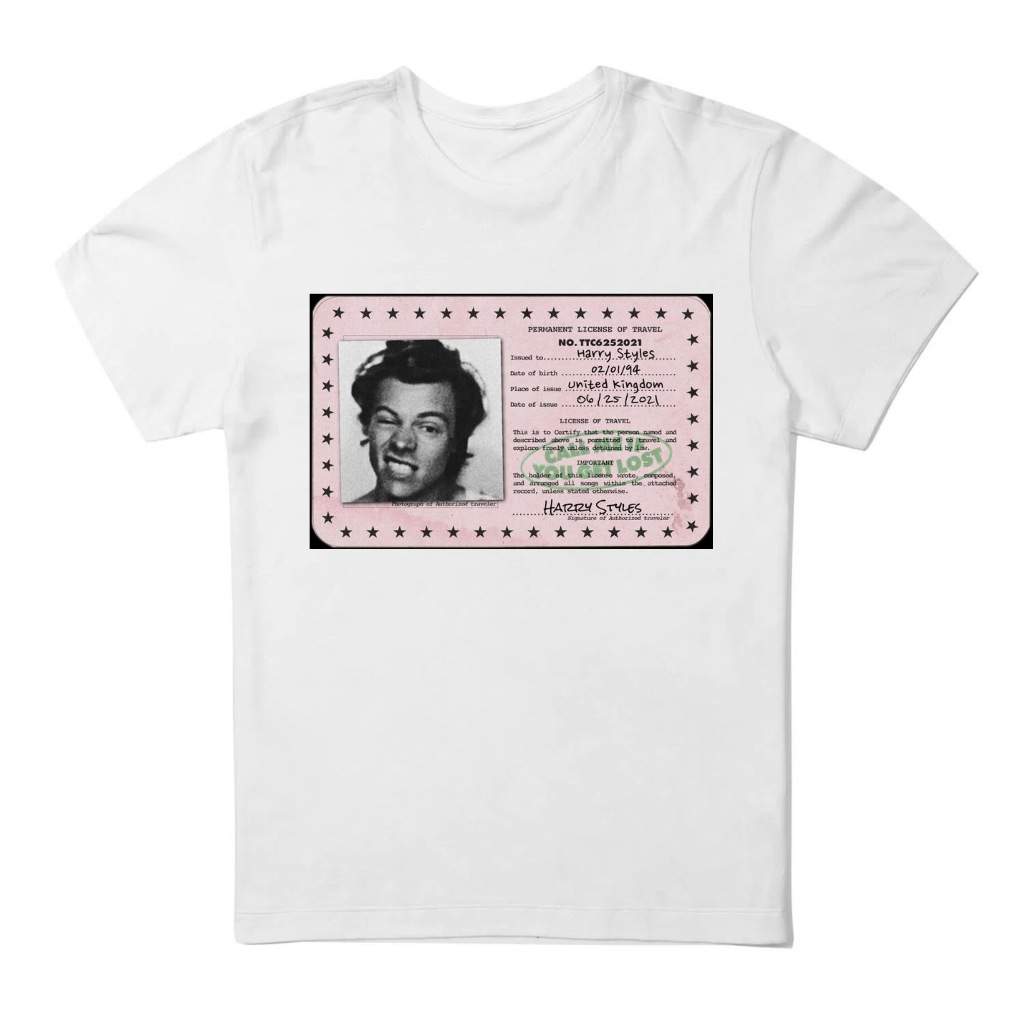 Camiseta Harry Styles carteirinha