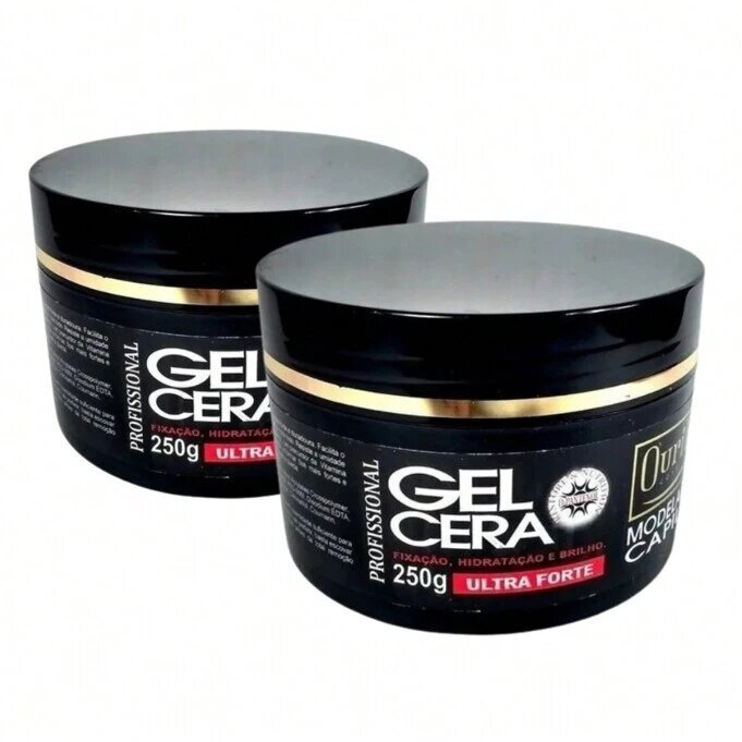 2 UNIDADES  Gel Cera Capilar Ultra Forte Ouribel 250g