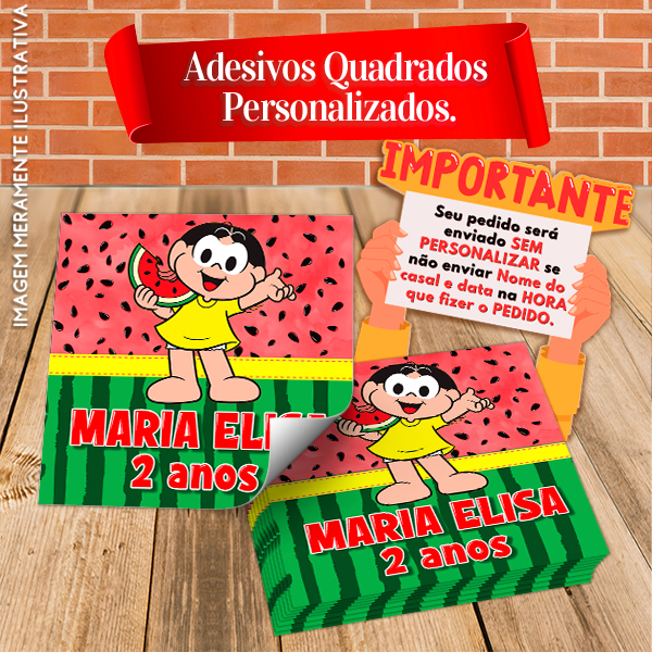 Rótulos Adesivos Quadrados Personalizados Magali