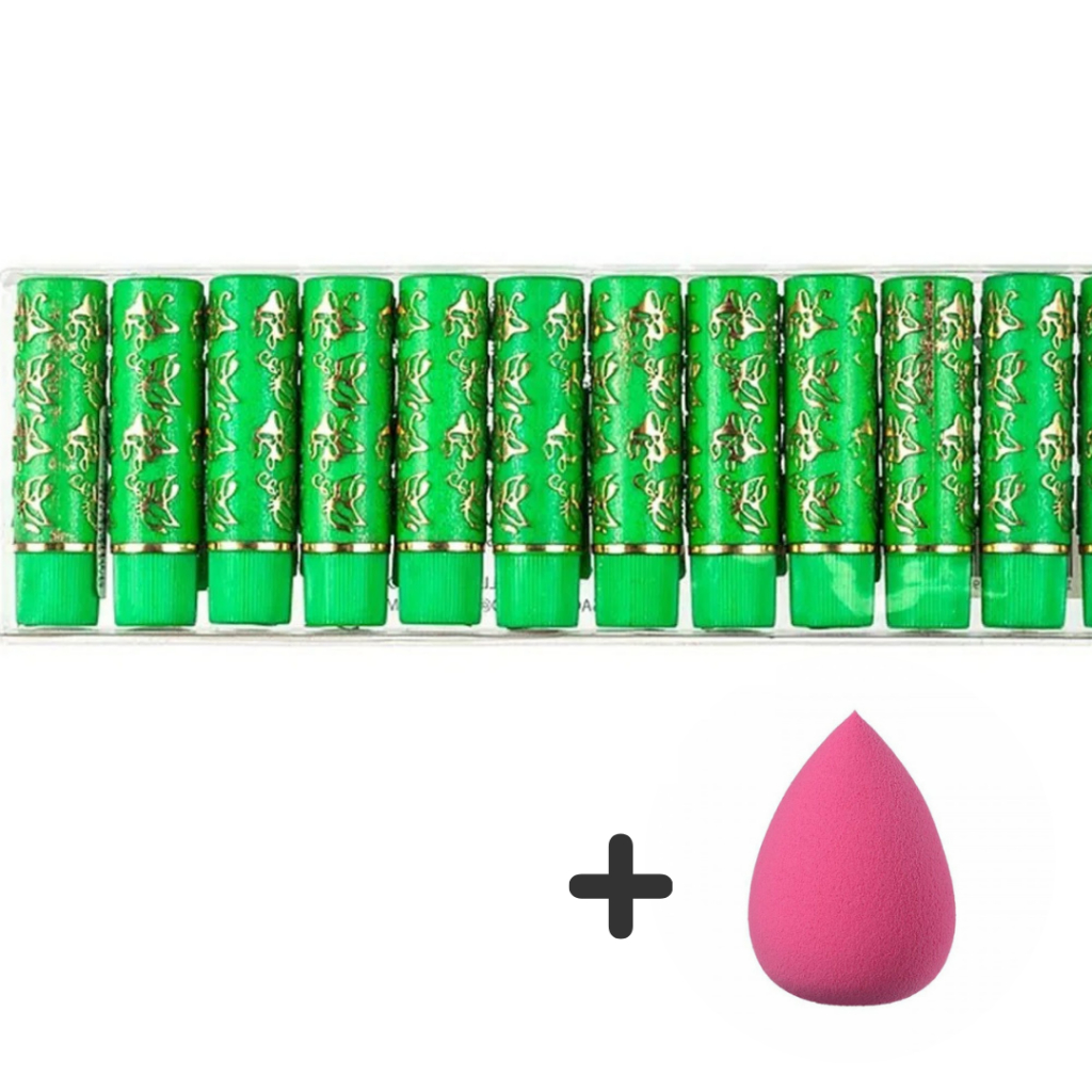 Batom Mágico 24h Marroquino – Hidratação e Cor Personalizada de Longa Duração – Verde para Rosa