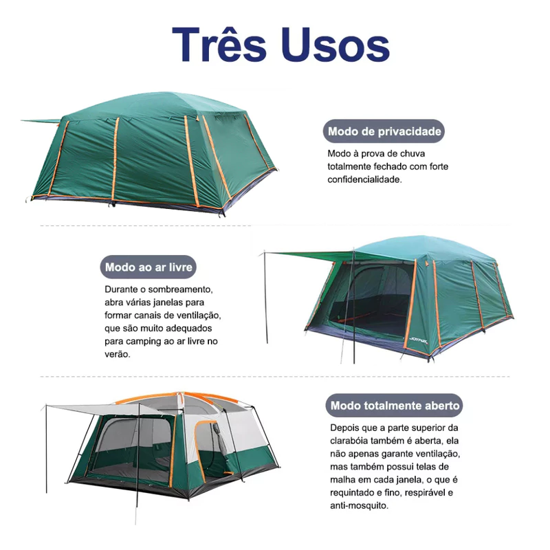 Barraca de Camping para 8-12 Pessoas Impermeável 4000mm Joyfox Familiar — foto 5