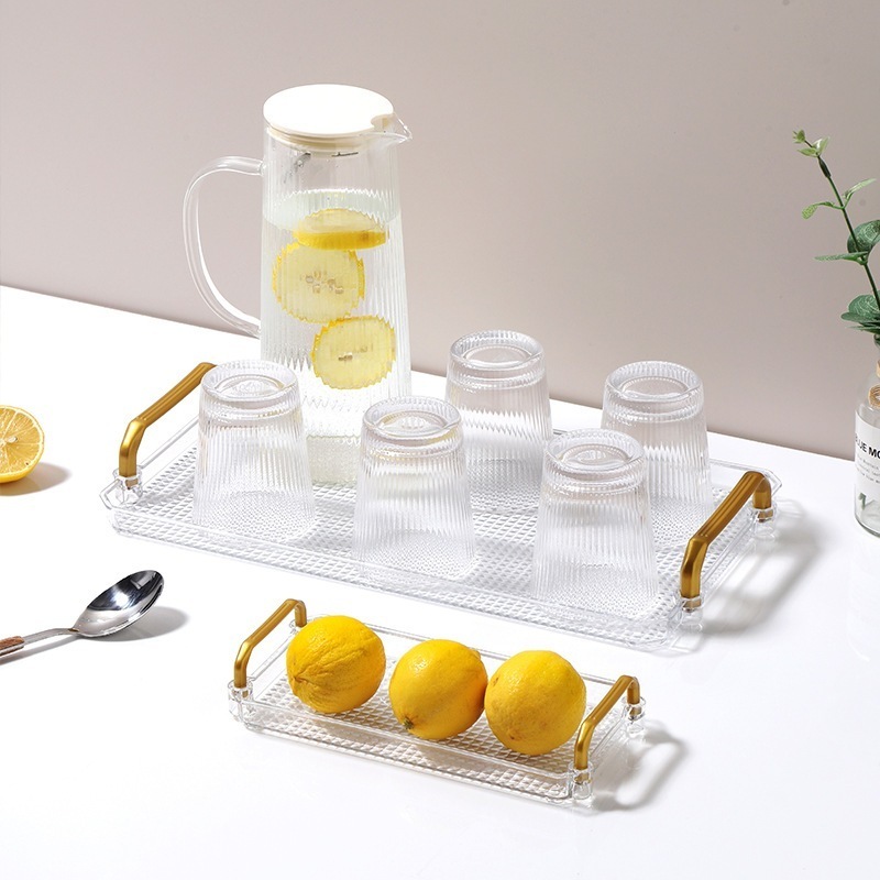 Bandeja de acrílico transparente para casa sala de estar bandeja de chá em Oferta na Shopee