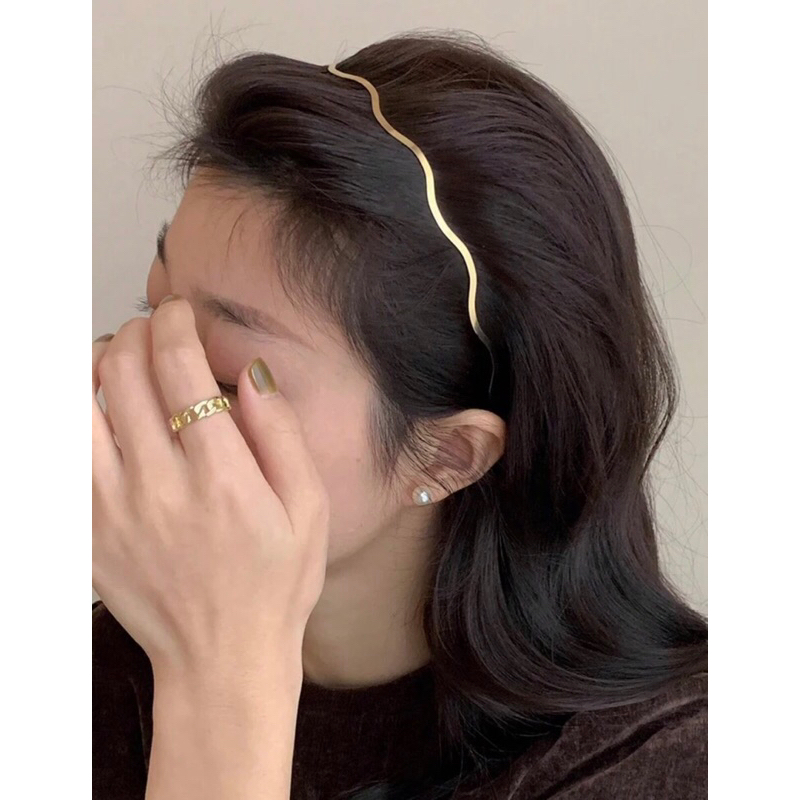 Tiara Feminina Ondulada e Elegante Dourada/ Prata Metálica em Oferta na Shopee