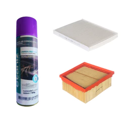 Kit Filtros Ford Ka 2014 até 2018 + Higienizador AL2504 CES1108