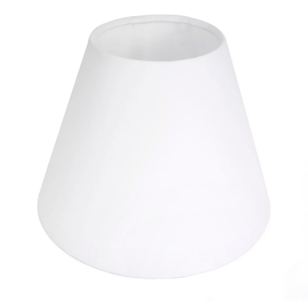Imagem Cúpula de Abajur luminária 14x12x8cm Tecido Algodão Soquete Nacional Cor bege preto branco Ref 04