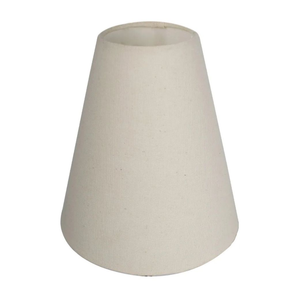 Imagem Cúpula de Abajur Luminária 20x19x8cm Tecido Algodão Soquete Nacional Cor bege, Preto branco Ref 06