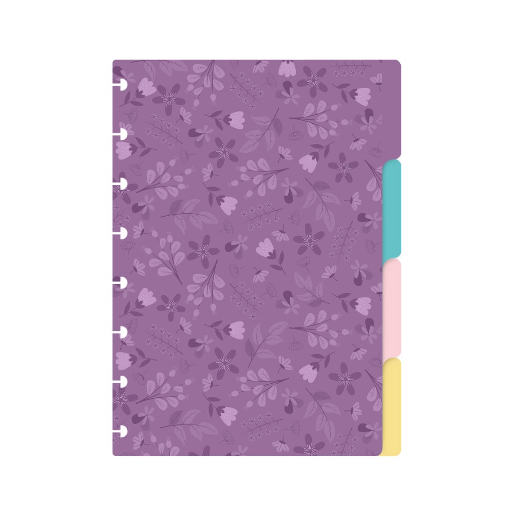 Divisórias P/ Caderno De Disco Inteligente Iscool Coleções Flower Field