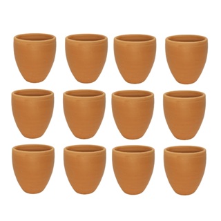 12 Copos de Barro Cerâmica Água Fresca Decoração em Oferta na Shopee