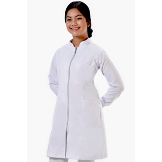 Jaleco Feminino Gabardine Gola Padre com Zíper em Oferta na Shopee