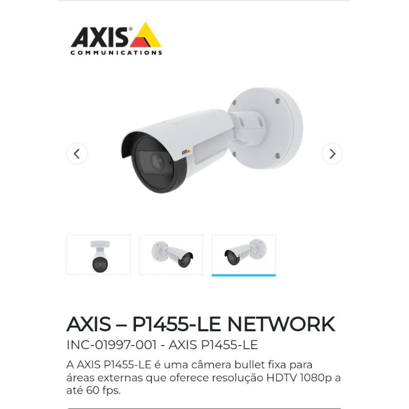 Câmera Axis P1455-le: Onde Comprar | BuscaProdutos