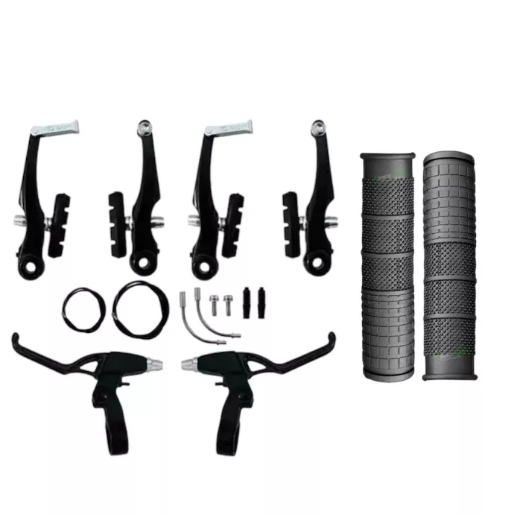 Kit Freio V Brake Completo Com Manete E Cabos + Manopla para bicicleta Bike em Oferta na Shopee