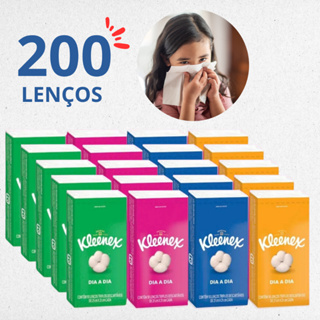 200 Lenço de Papel Triplo Kleenex Kit Descartavel Pano Toalhas em Oferta na Shopee