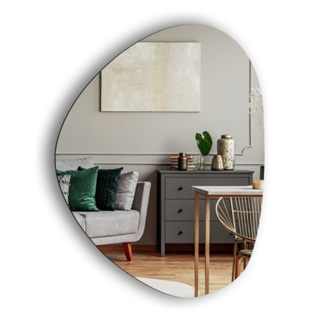 Espelho Orgânico Grande 50 x 70 cm Decorativo Sala Banheiro Quarto em Oferta na Shopee