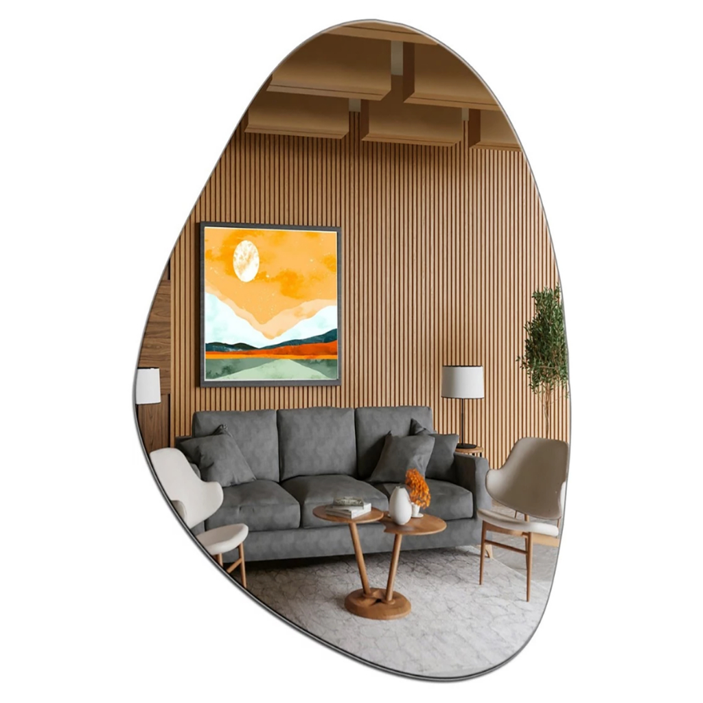 Espelho Orgânico 55 85cm Decorativo Grande Retangular Quarto Banheiro em Oferta na Shopee