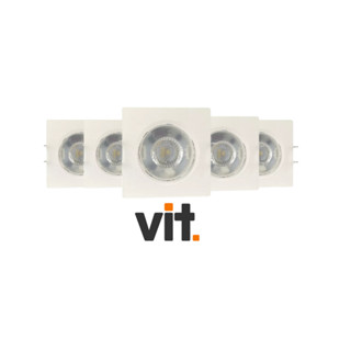 Kit 5 Spots Embutir Quadrado 3W 3K VIT em Oferta na Shopee