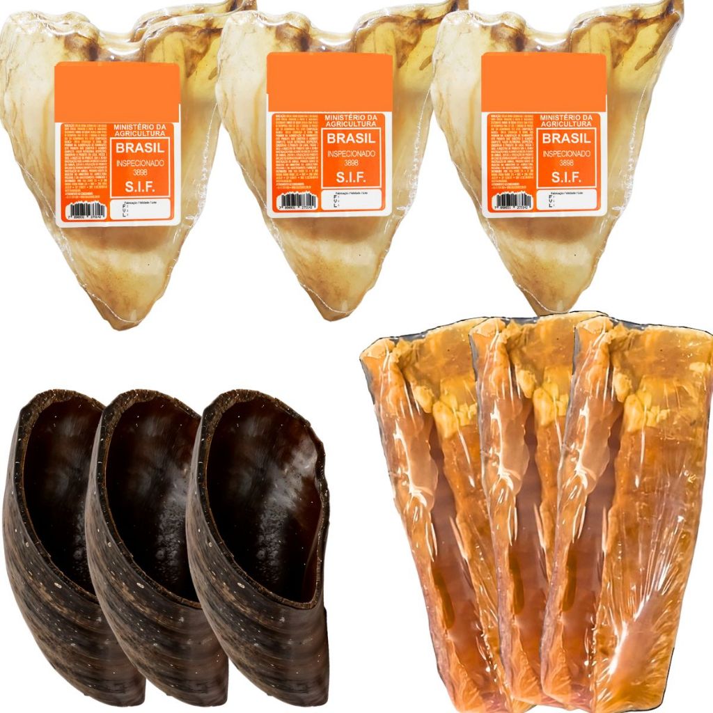 Mordedor Natural para Cães Casco Bovino Traqueia Bovina Orelha Bovina Kits Sortidos