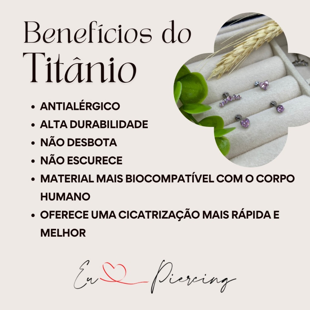 Piercing Titânio Labret Borboleta Dourado Prateado Orelha Helix Conch Tragus Antialergico