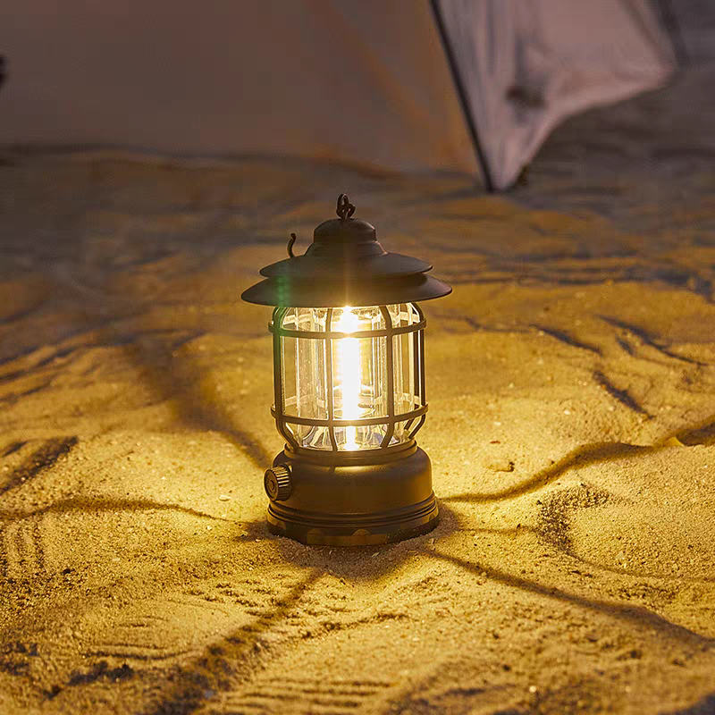 Lâmpada Emergência Com LED Portátil Recarregável Lanterna Iluminação Retrô Para Acampamento Lampião K20