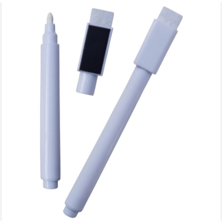 Kit 3x- Canetas giz líquido branca para lousas