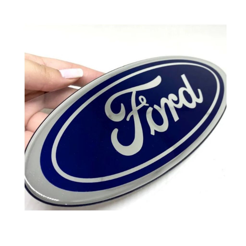 Emblema Volante Calota Ford Oval 2,3 X 6,6 Cm Resinado