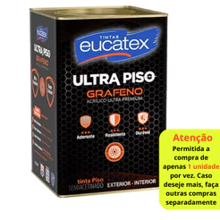 Tinta Piso Eucatex Grafeno Muito Mais Resistente 18l - Cores