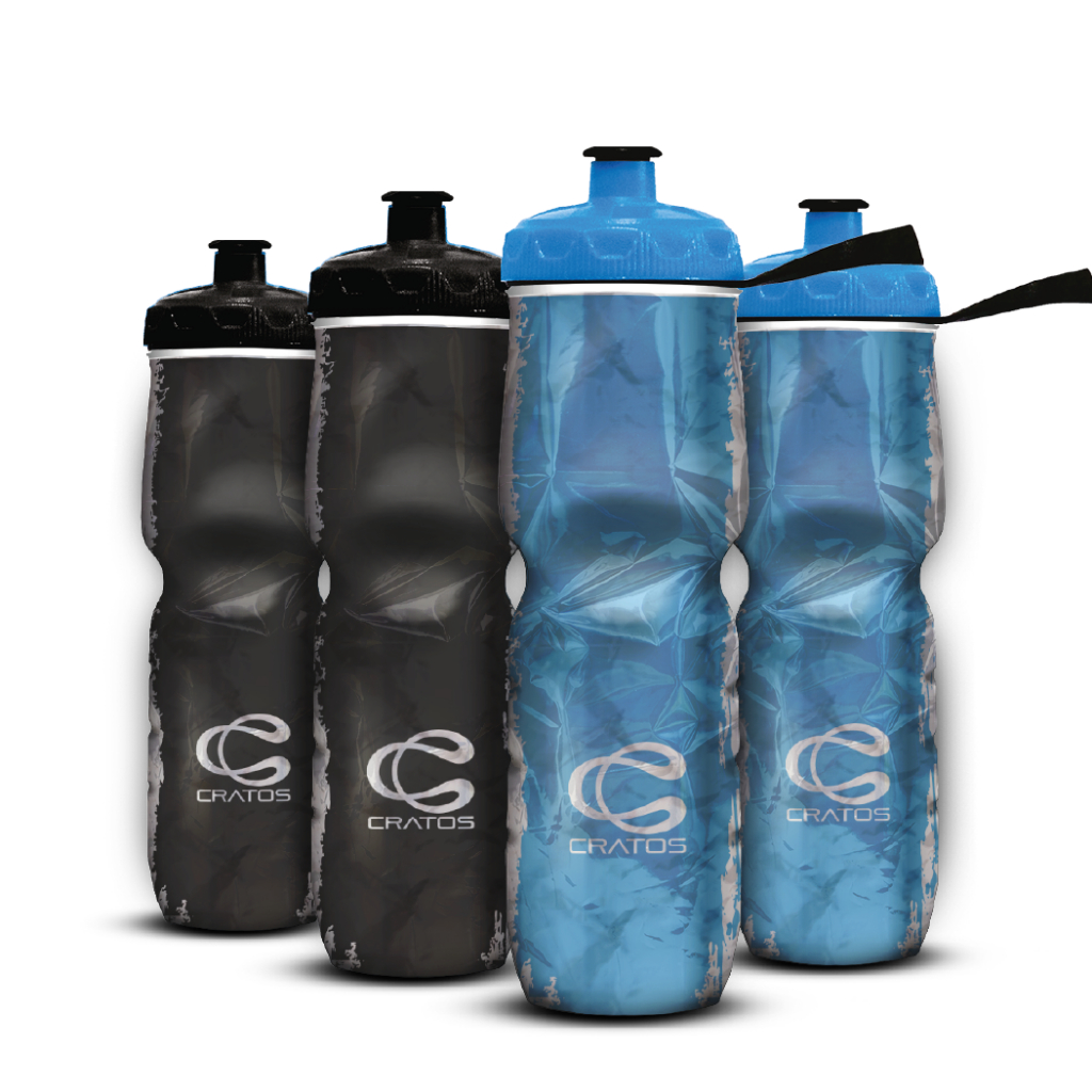 Kit 4 Garrafas Squeeze Caramanhola Térmica Cratos 710ml Bike e Esportes