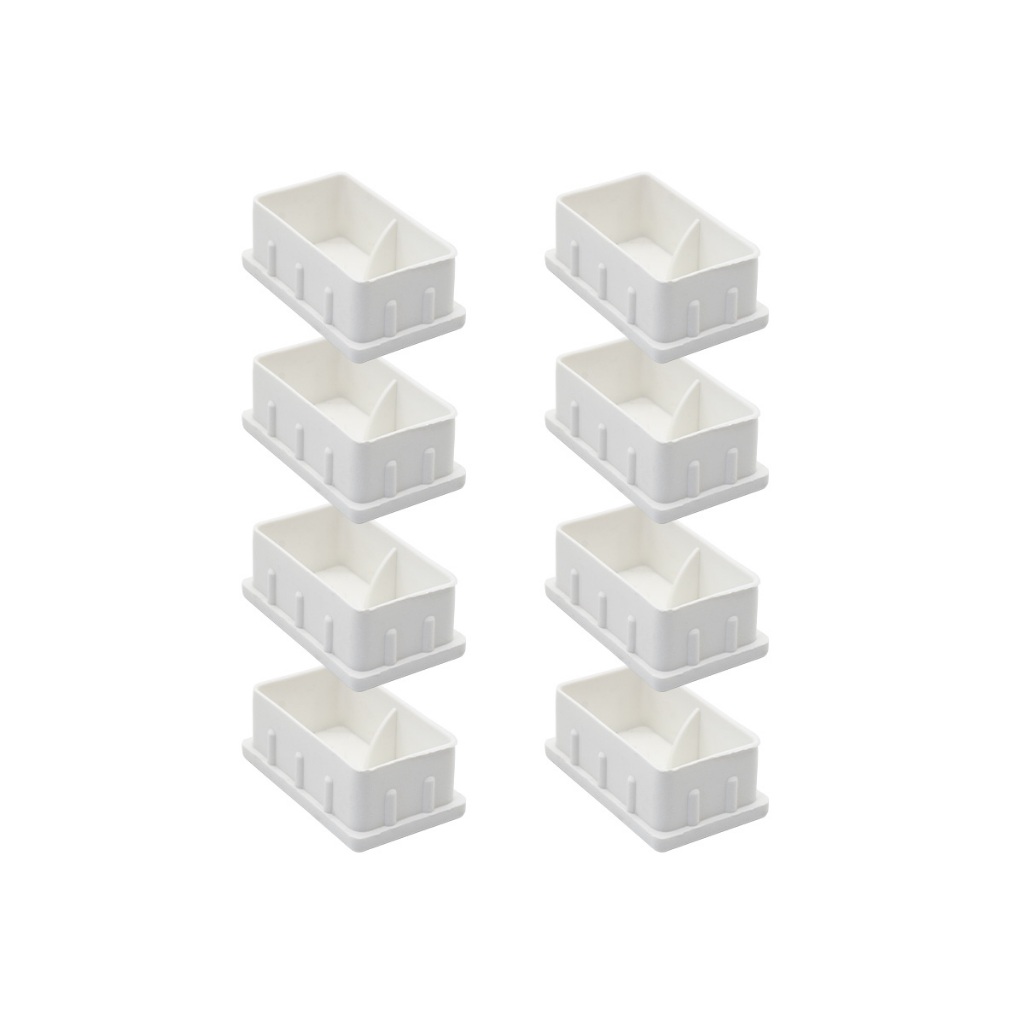 8 Ponteira Interna Plastica 50x30 P/ Pe Cadeira Tubo Metalon