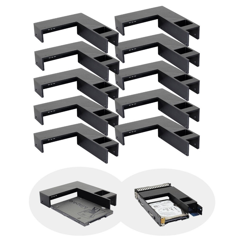 Kit 10 Adaptadores Gaveta Dell 3.5 / 2.5 Ssd Sas Sata HD