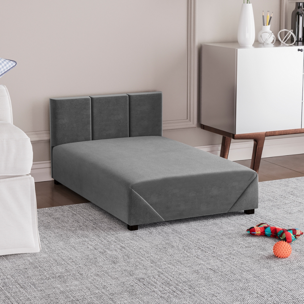 Cama para Cachorro e Gato Pequeno e Grande 80cm e 60cm Box com Cabeceira em Suede