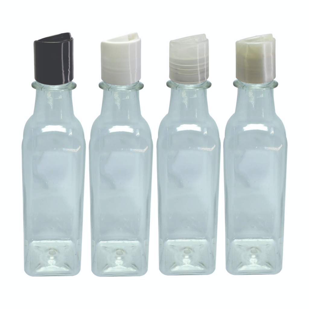 108 Frasco Plástico Cristal Pet 250ml Com Tampa Disktop Aze