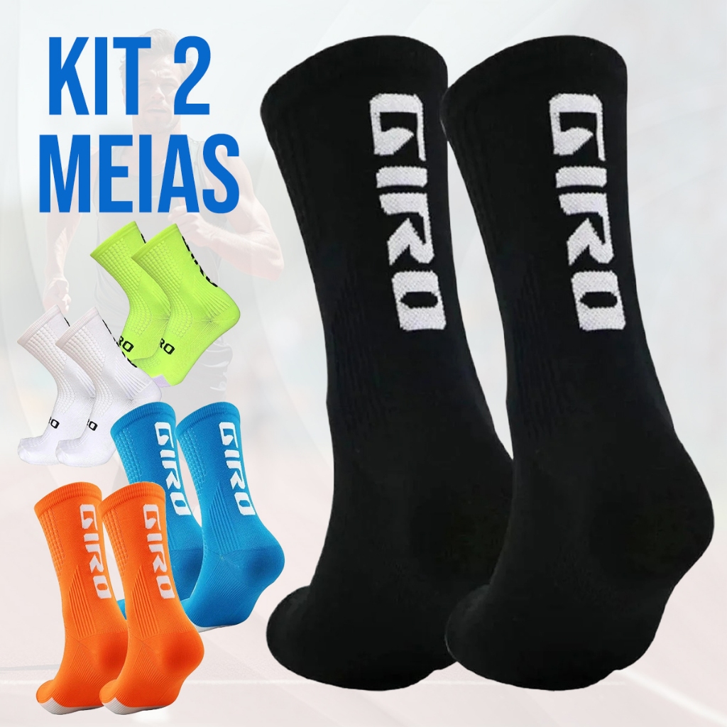 Meia de Poliamida Corrida Ciclismo Giro Transpirável Reforçada em Oferta na Shopee