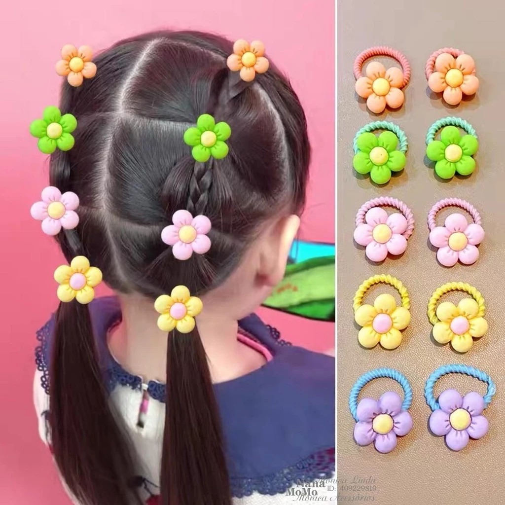 kit 50/100 elastico de cabelo Xuxinha Rabico infantil Presente de dia das crianças — imagem 2 de 2