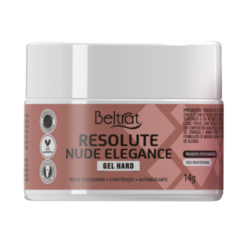 Gel Hard Autonivelante Resolute Nude Elegance 14g Beltrat em Oferta na Shopee