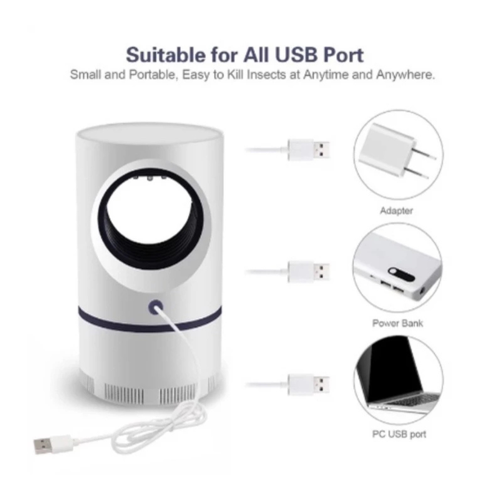 Repelente Mata Mosquito Luminária Mosquiteiro Elétrico USB LED Mata moscas Pernilongo