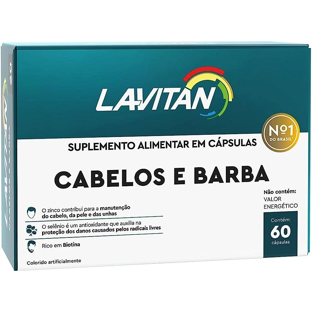 Lavitan Cabelos e Barba - 60 cápsulas - Cimed em Oferta na Shopee