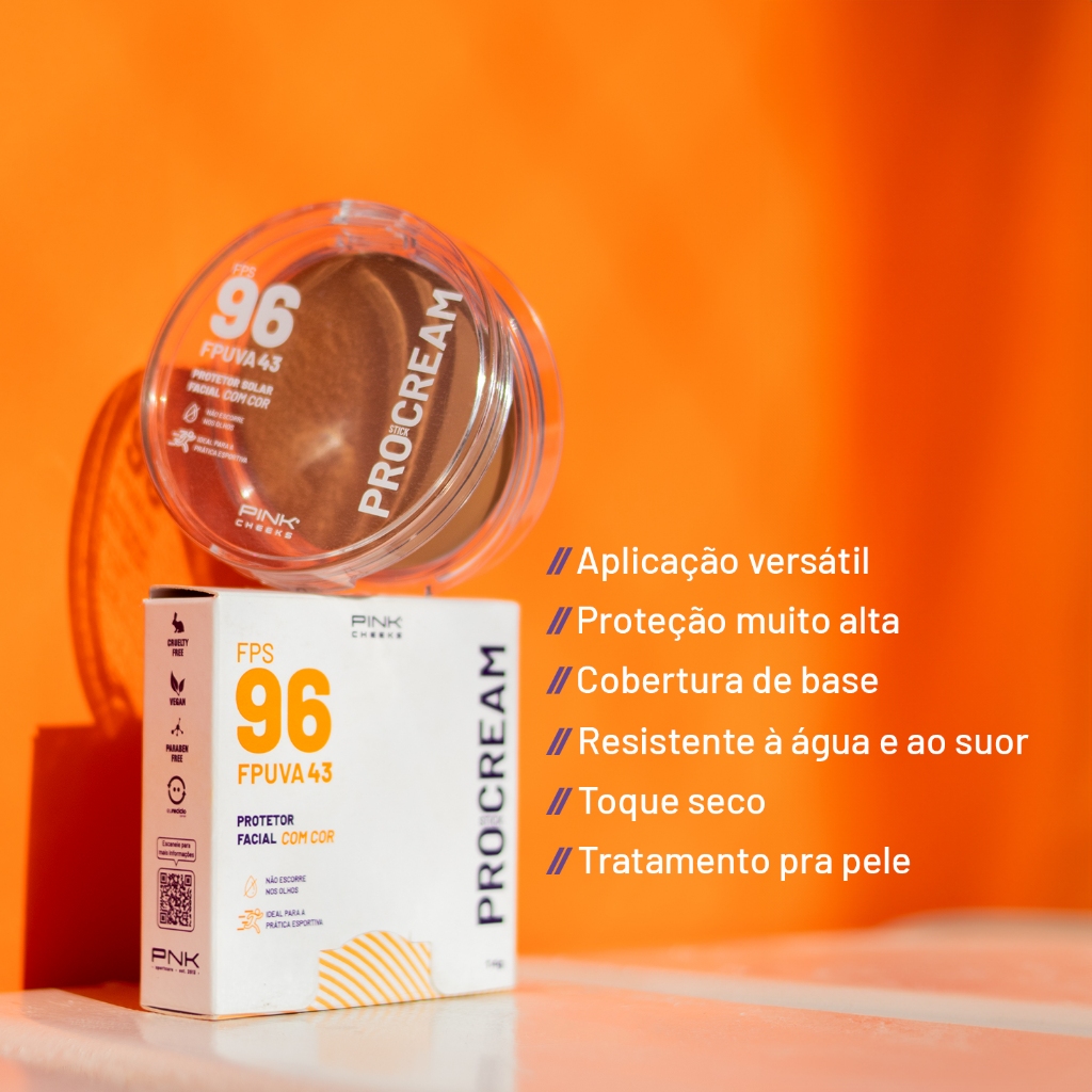 Protetor Filtro Solar Cremoso com Cor Pro Cream FPS96 PINK CHEEKS · foto 2